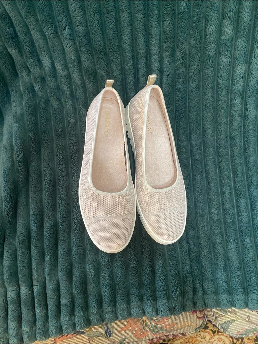 Vionic Knit Slip-On Ballet Flat in Light Blush